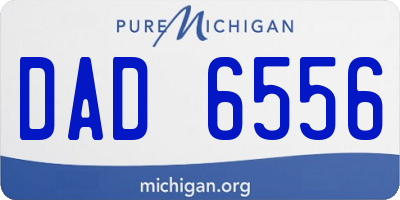 MI license plate DAD6556
