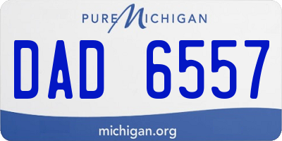 MI license plate DAD6557