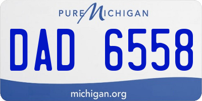 MI license plate DAD6558