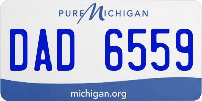 MI license plate DAD6559