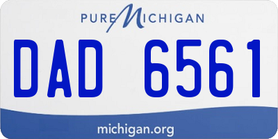 MI license plate DAD6561