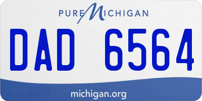 MI license plate DAD6564
