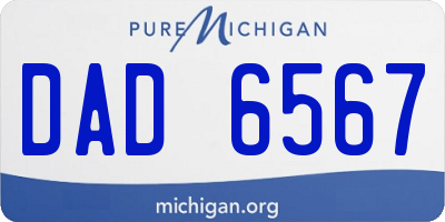 MI license plate DAD6567