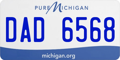MI license plate DAD6568