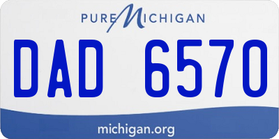 MI license plate DAD6570