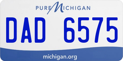 MI license plate DAD6575