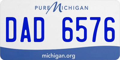MI license plate DAD6576