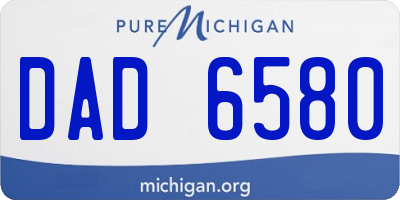 MI license plate DAD6580