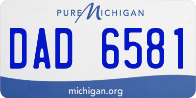 MI license plate DAD6581