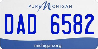 MI license plate DAD6582