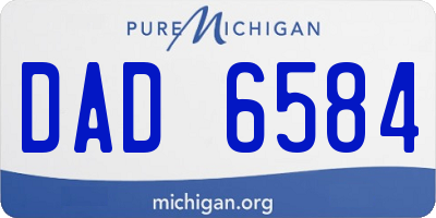 MI license plate DAD6584