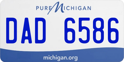 MI license plate DAD6586