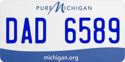 MI license plate DAD6589