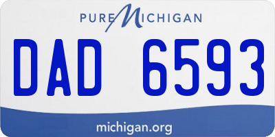 MI license plate DAD6593