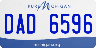 MI license plate DAD6596