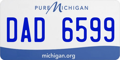 MI license plate DAD6599