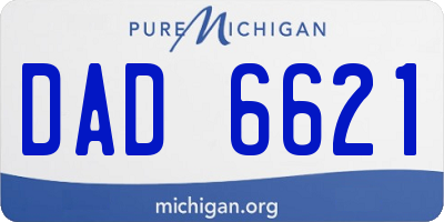 MI license plate DAD6621