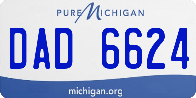 MI license plate DAD6624
