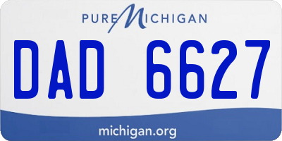 MI license plate DAD6627