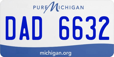 MI license plate DAD6632