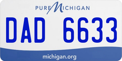 MI license plate DAD6633