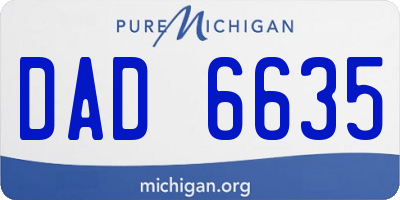 MI license plate DAD6635