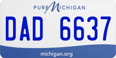 MI license plate DAD6637