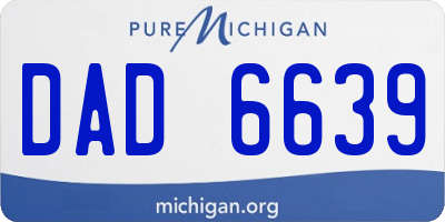 MI license plate DAD6639