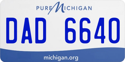 MI license plate DAD6640