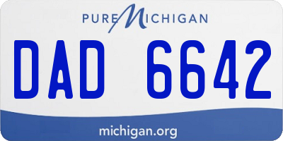 MI license plate DAD6642