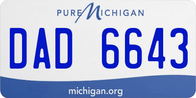 MI license plate DAD6643