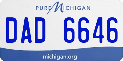 MI license plate DAD6646