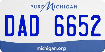 MI license plate DAD6652