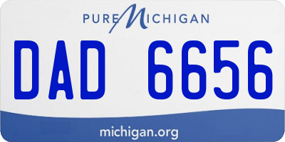 MI license plate DAD6656