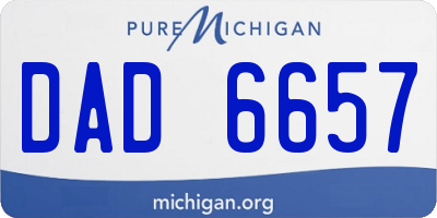 MI license plate DAD6657