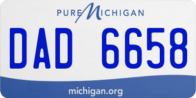 MI license plate DAD6658