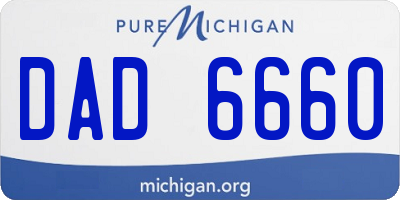 MI license plate DAD6660