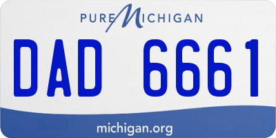 MI license plate DAD6661