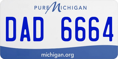 MI license plate DAD6664