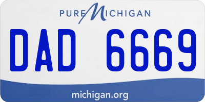 MI license plate DAD6669