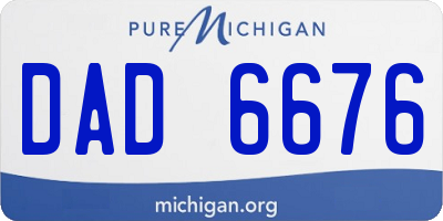 MI license plate DAD6676