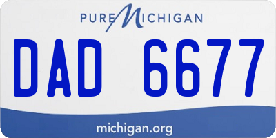 MI license plate DAD6677