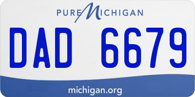 MI license plate DAD6679