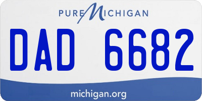 MI license plate DAD6682