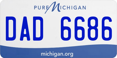MI license plate DAD6686