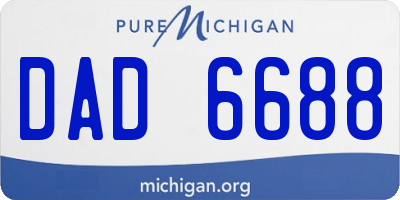MI license plate DAD6688