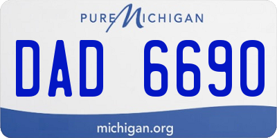 MI license plate DAD6690
