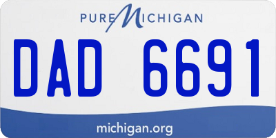 MI license plate DAD6691