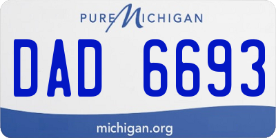 MI license plate DAD6693