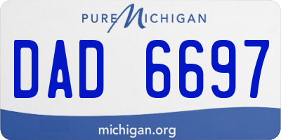 MI license plate DAD6697